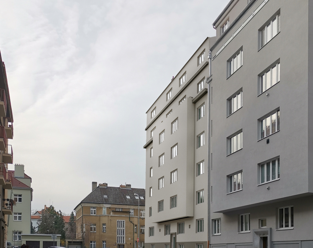 Nový projekt nástavby bytů v ulici Viklefova na Žižkově v prodeji